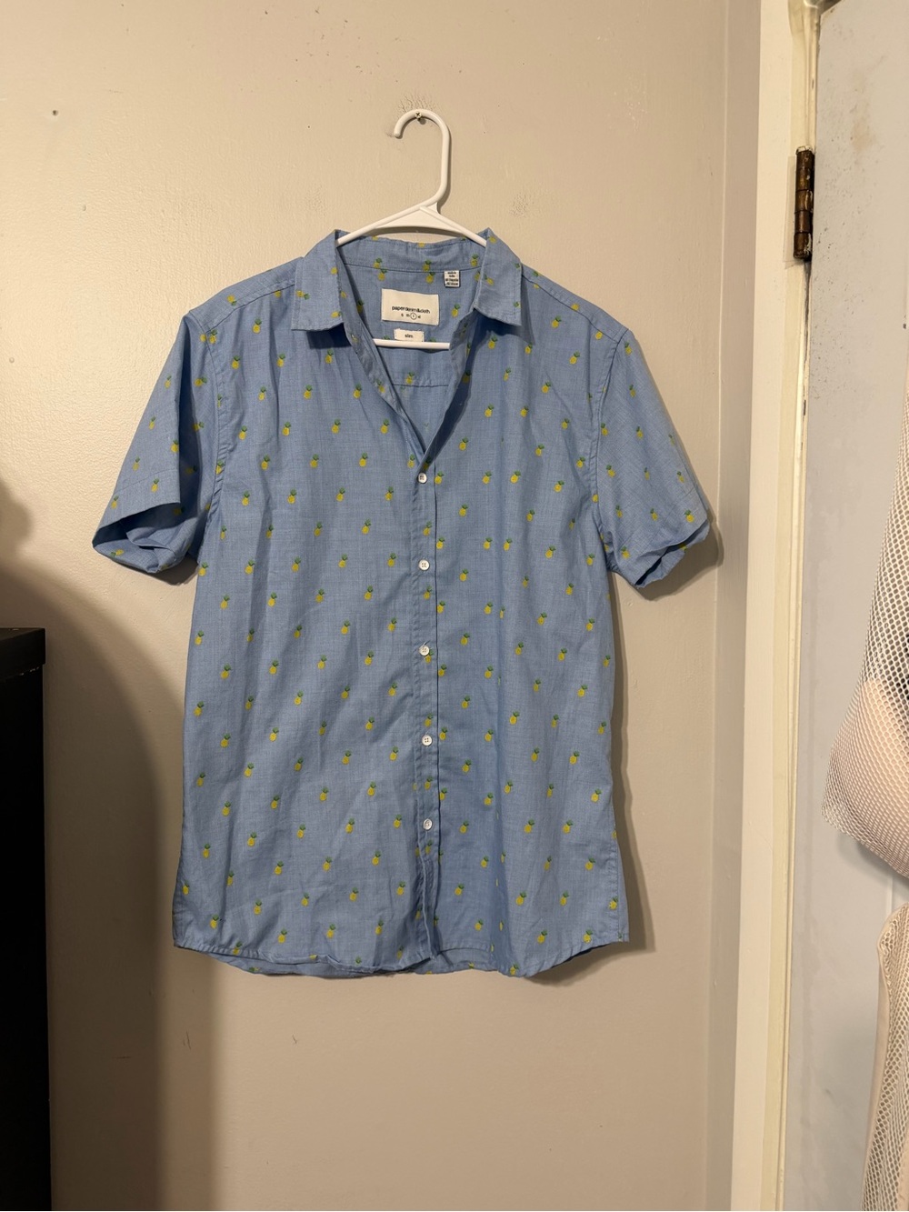 Paper Denim & Cloth Light Blue Pineapple Print Button-Up Shirt